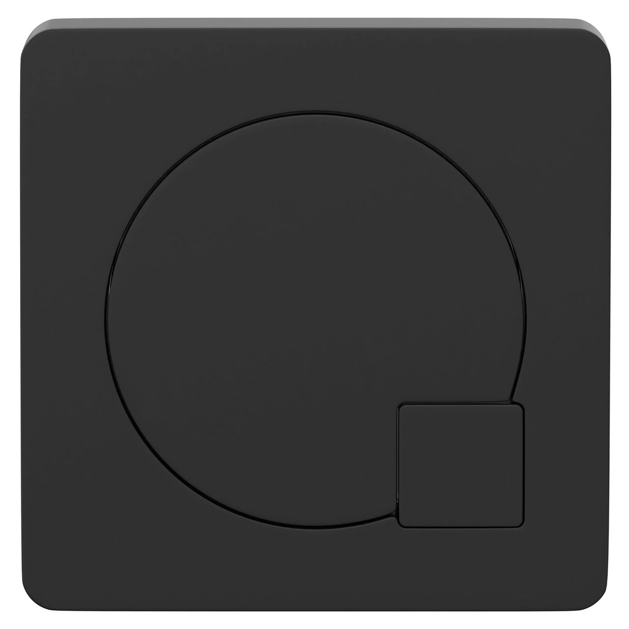 Colore Square Matt Black Modern Dual Flush Push Button - Image 2