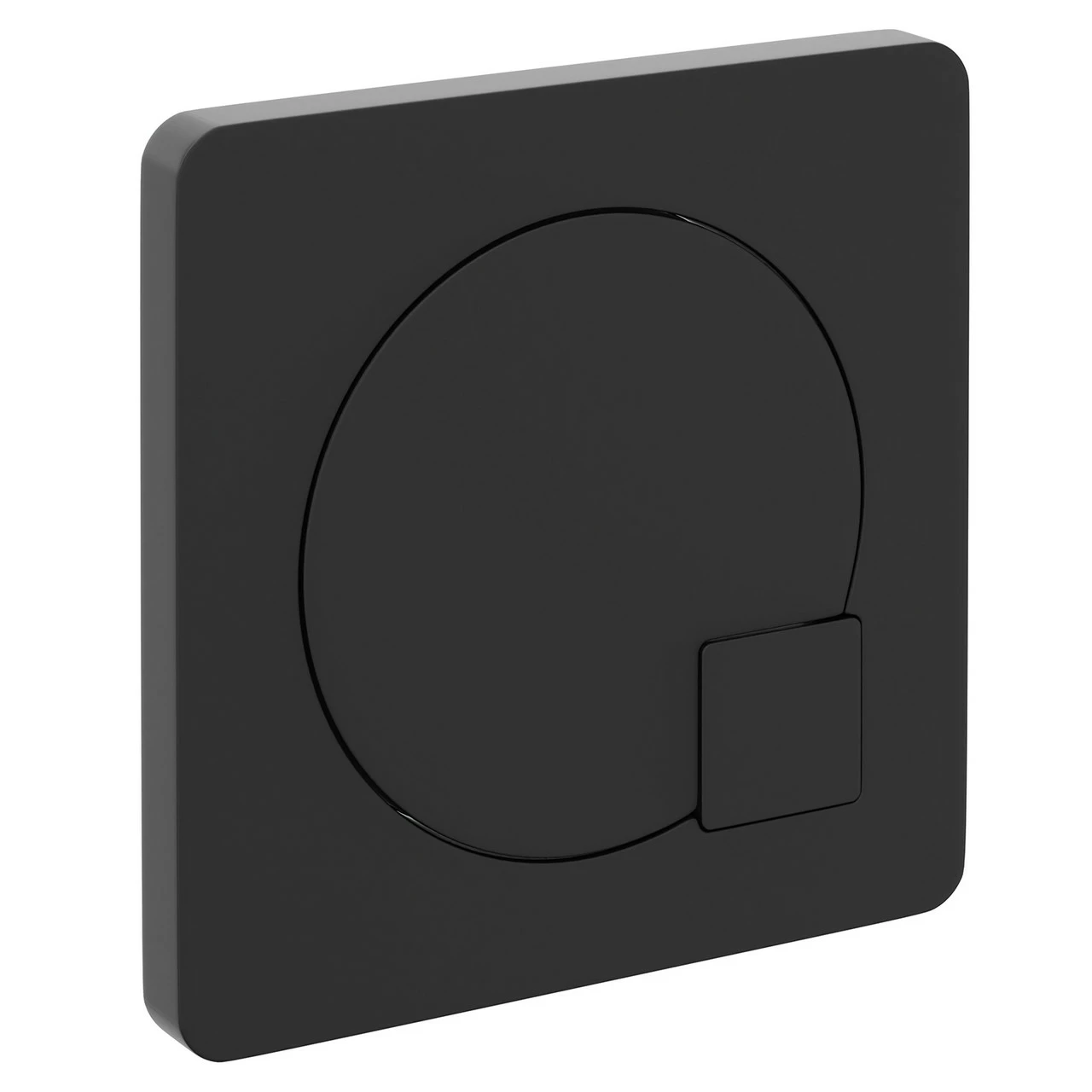 Colore Square Matt Black Modern Dual Flush Push Button - Image 3