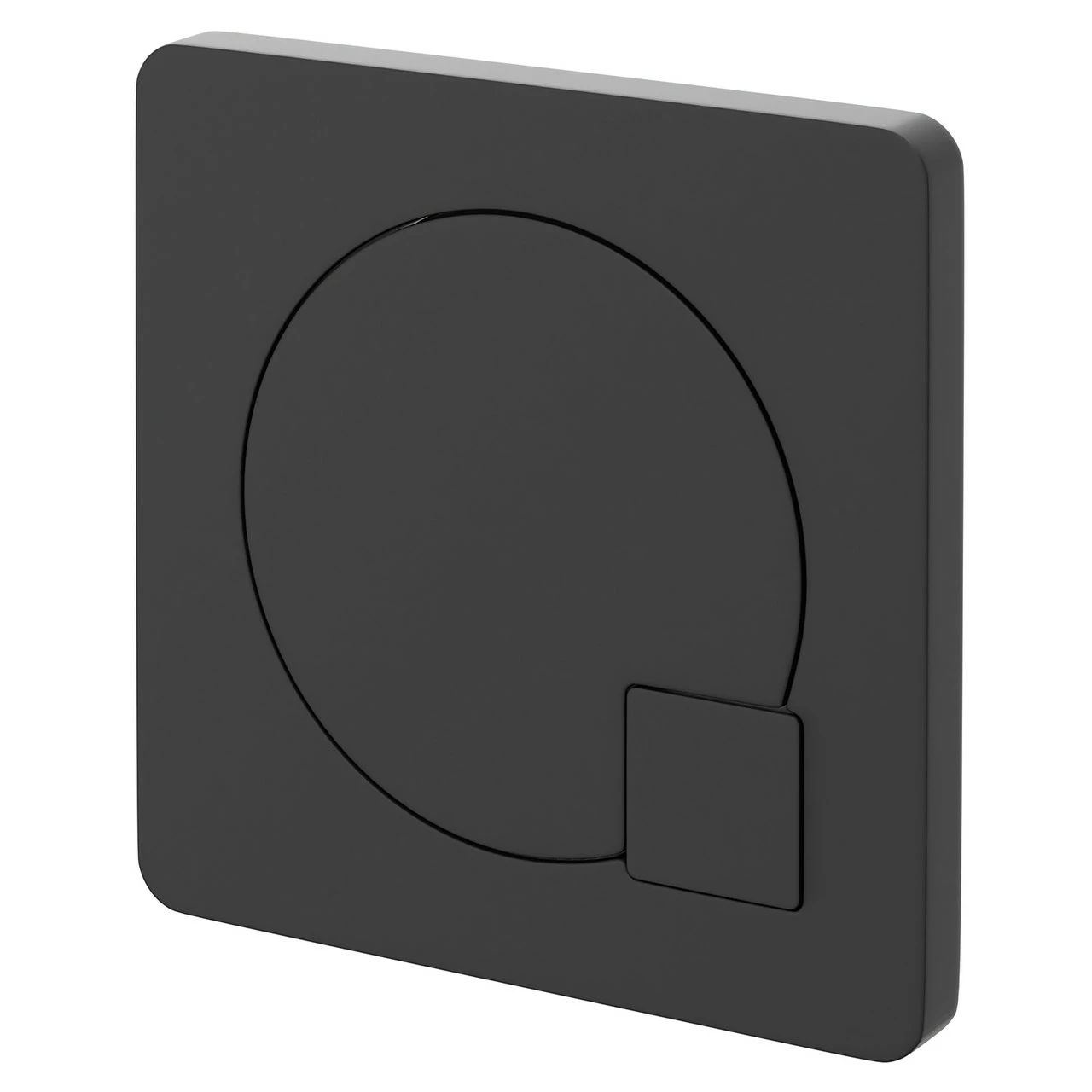 Colore Square Matt Black Modern Dual Flush Push Button