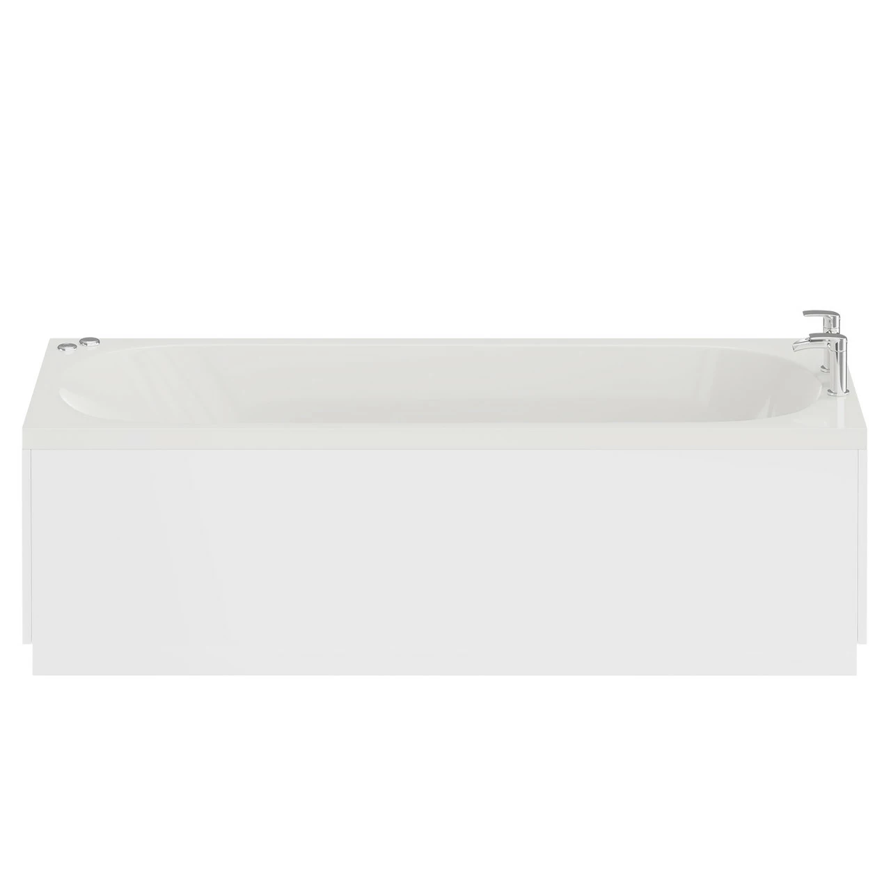 Compact 1600mm X 700mm 12 Jet Chrome V-Tec Single Ended Whirlpool Bath - Image 4