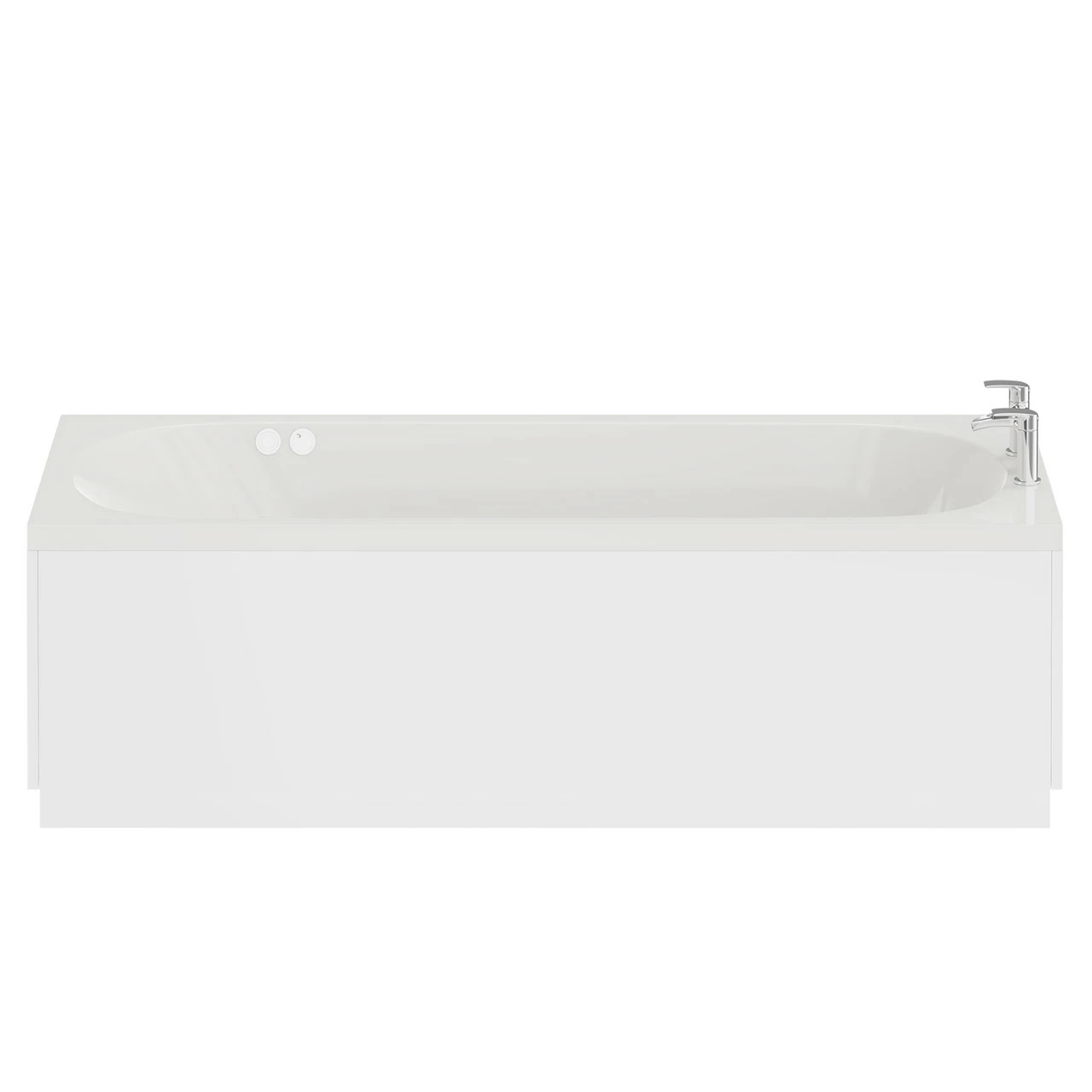 Compact 1700mm X 700mm 12 Jet Chrome Flat Jet Single Ended Whirlpool Bath - Image 4