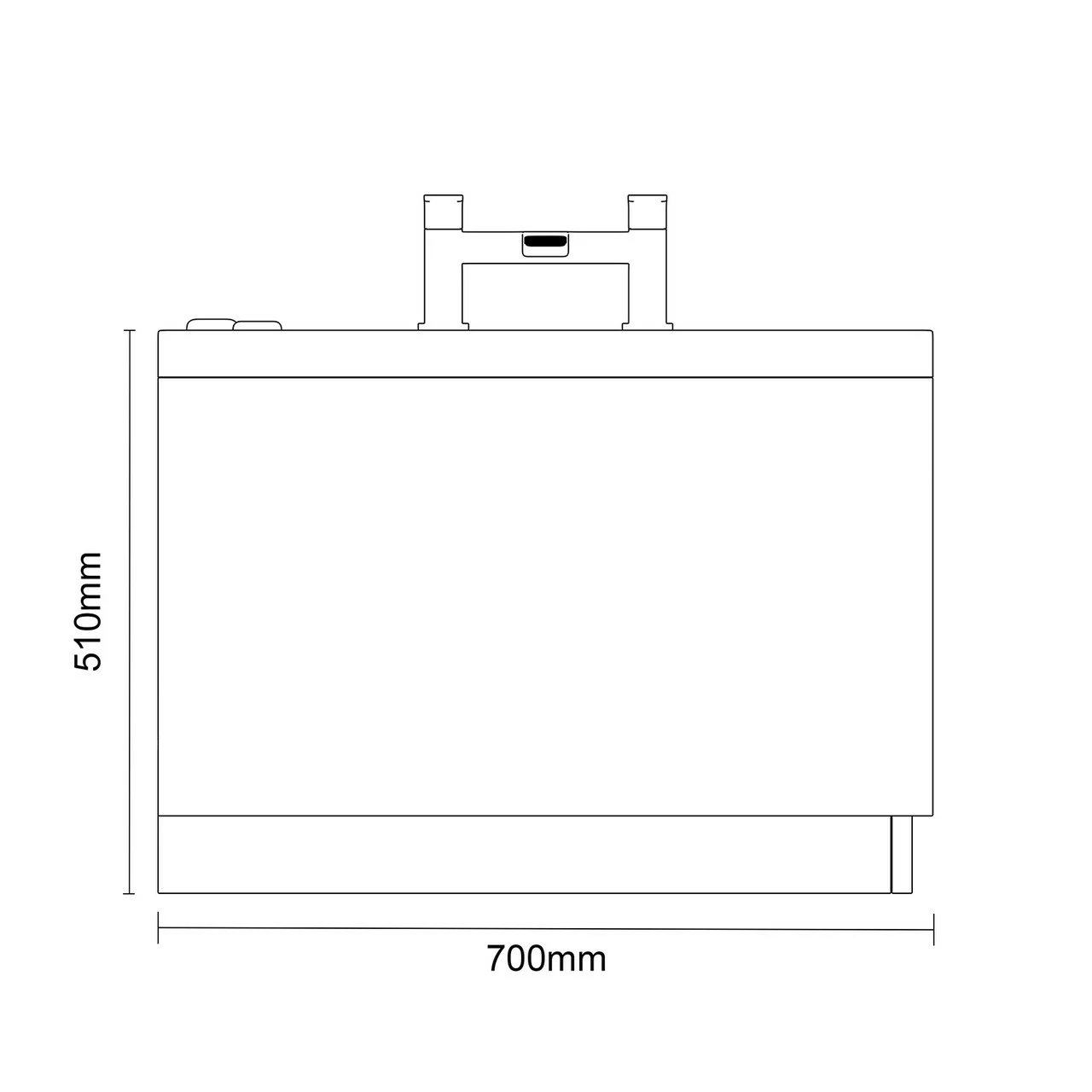 Compact 1700mm X 700mm 12 Jet Chrome V-Tec Single Ended Whirlpool Bath - Image 6