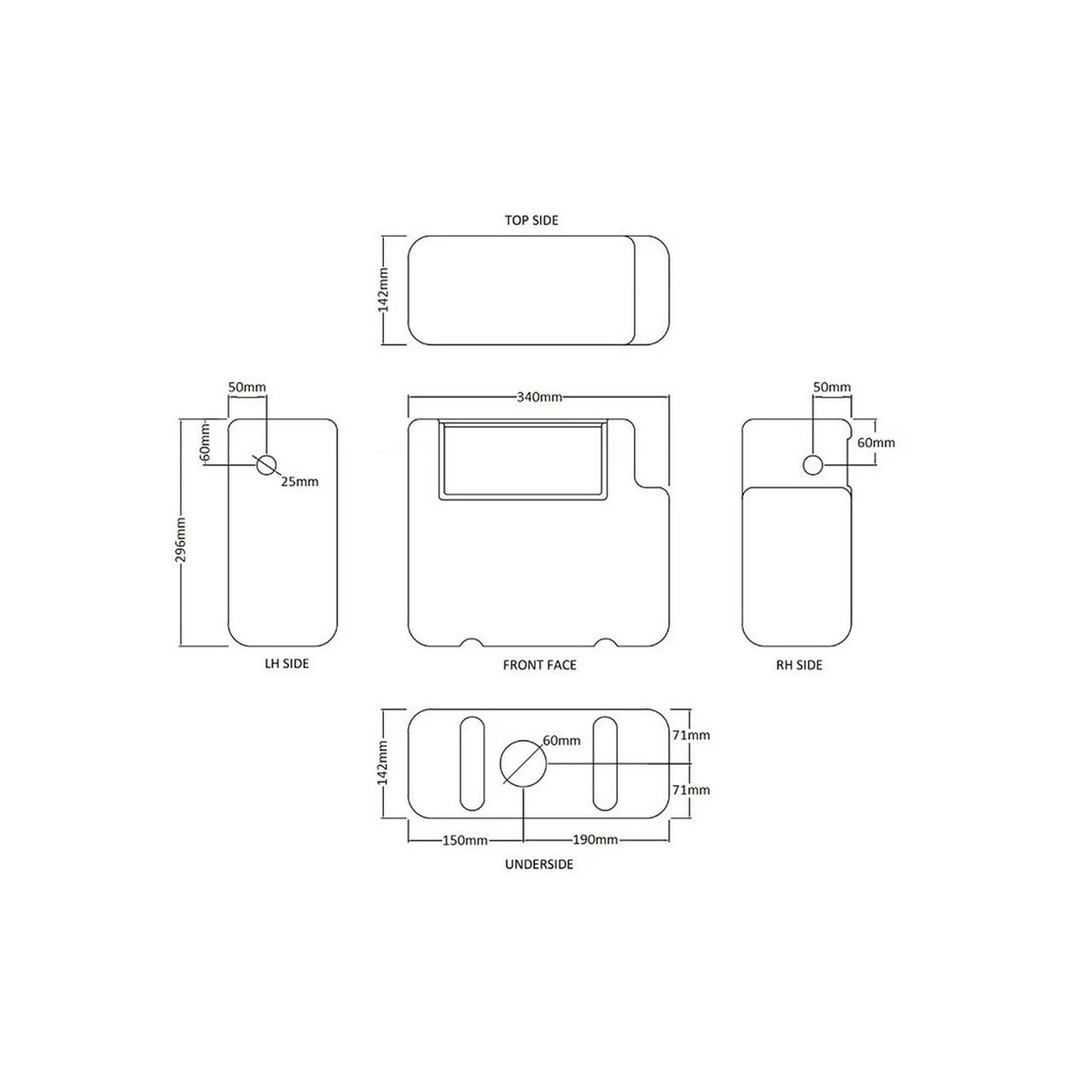Concealed Cistern With Front Access And Modern Chrome Square Dual Flush Push Button - Image 2