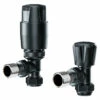 Dias Anthracite Thermostatic Angled Radiator Valves