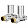 Dias Chrome Round Straight Radiator Valves