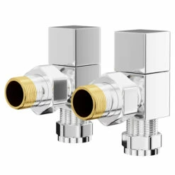 Dias Chrome Square Angled Radiator Valves