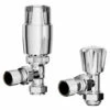Dias Chrome Thermostatic Angled Radiator Valves