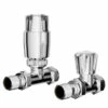 Dias Chrome Thermostatic Straight Radiator Valves