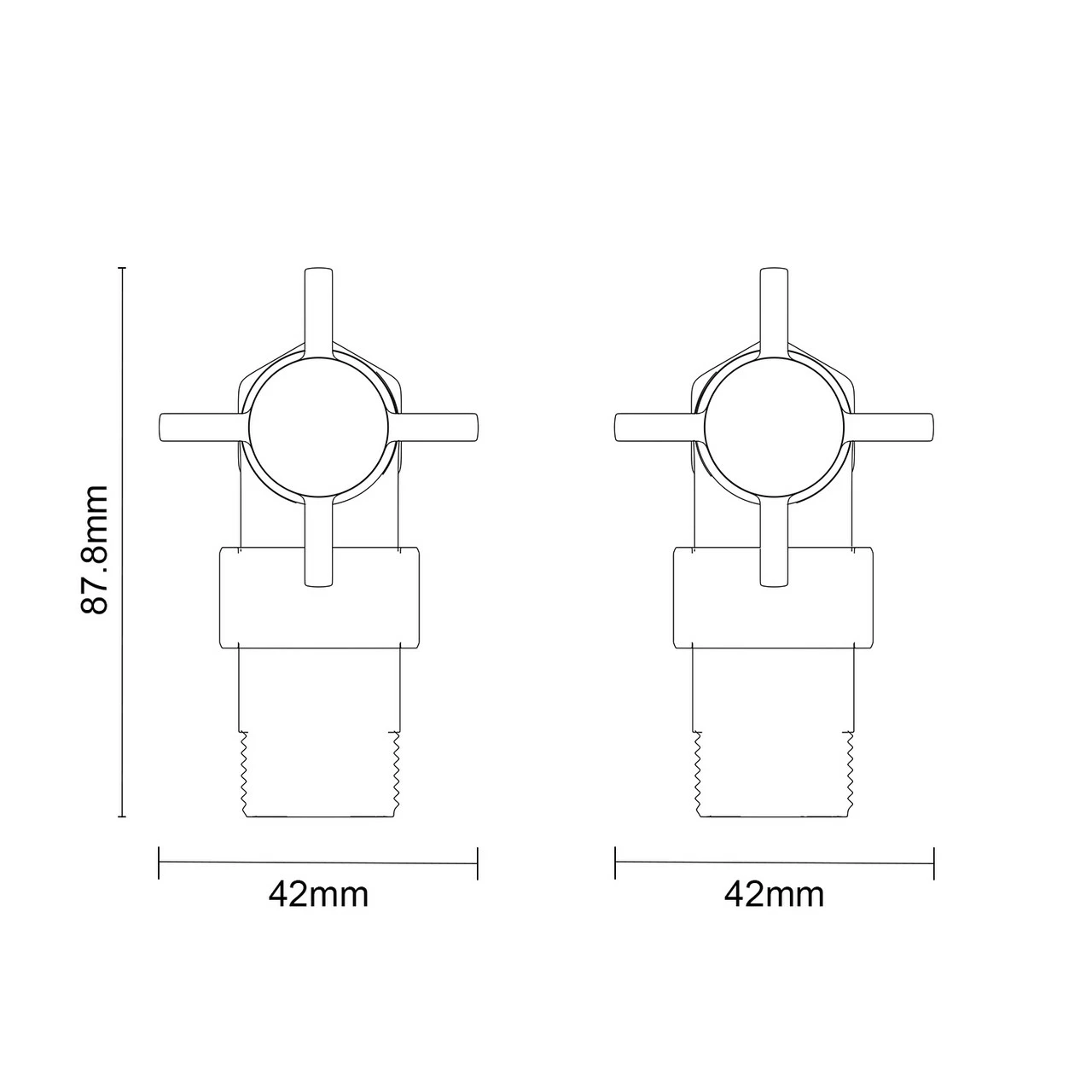 Windsor. Dias Chrome Traditional Angled Radiator Valves - Image 5