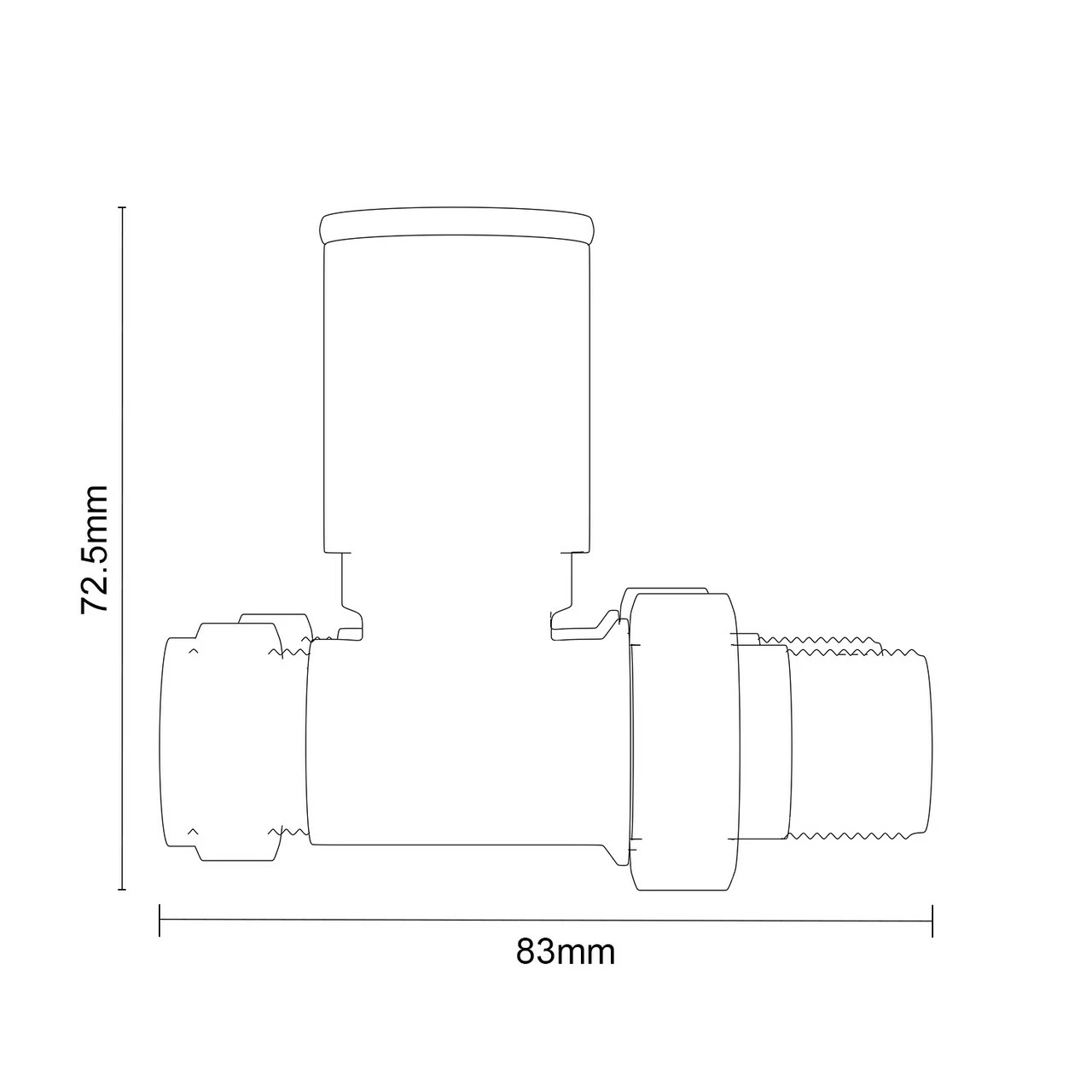 Dias White Round Straight Radiator Valves - Image 6