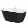 Florence Black 1650mm X 750mm Double Ended Freestanding Bath