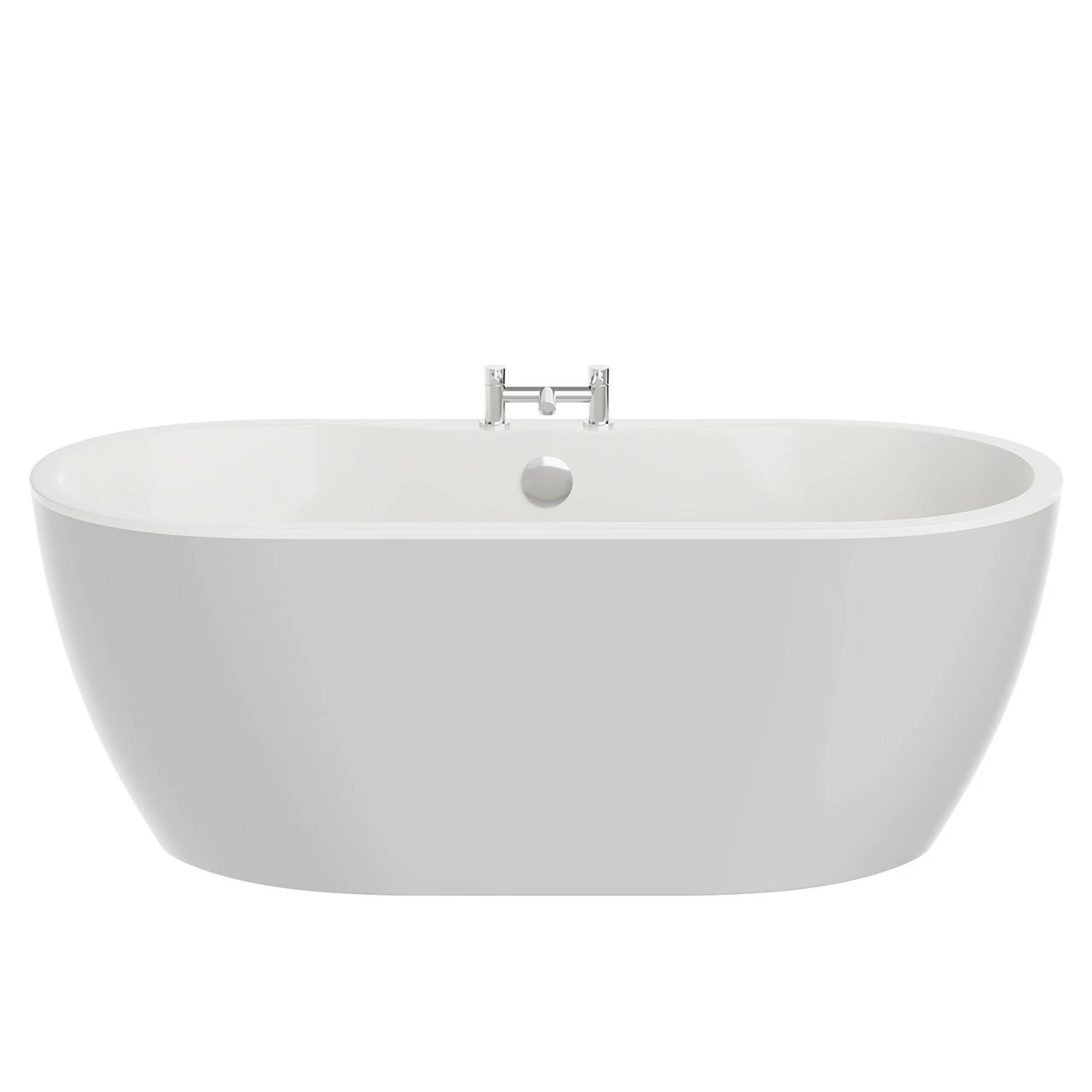 Florence Light Grey 1650mm X 750mm Double Ended Freestanding Bath - Image 2