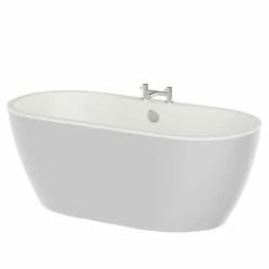 Florence Light Grey 1650mm X 750mm Double Ended Freestanding Bath