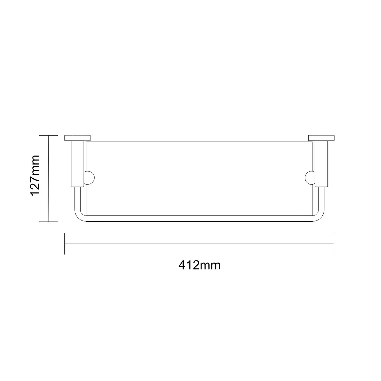 Gemini Polished Chrome And Glass Wall Mounted Double Vanity Shelf - Image 6