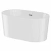 Genoa Gloss White 1300mm X 715mm Double Ended Freestanding Bath With Waste