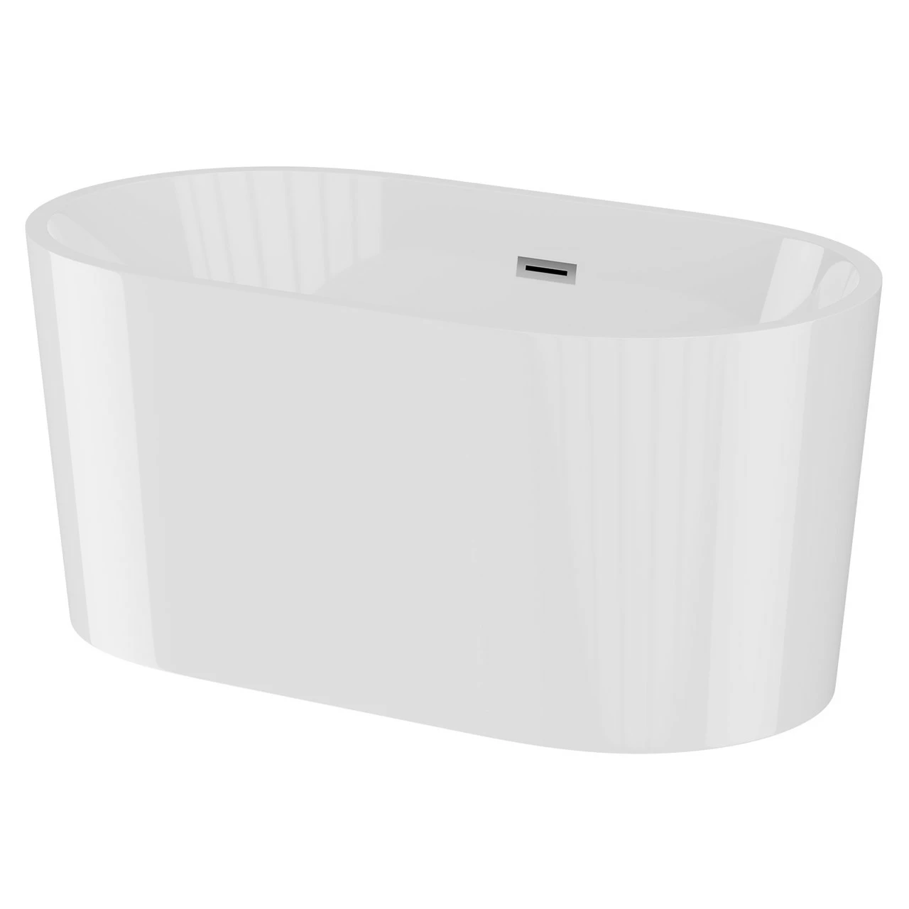 Genoa Gloss White 1500mm X 750mm Double Ended Freestanding Bath With Waste