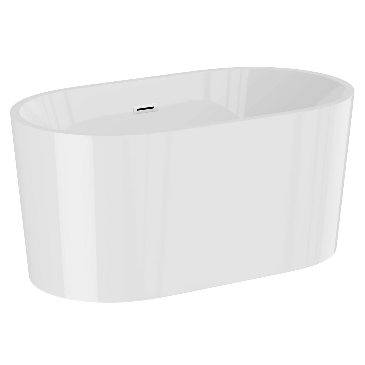 Genoa Gloss White 1690mm X 800mm Double Ended Freestanding Bath With Waste - Image 3