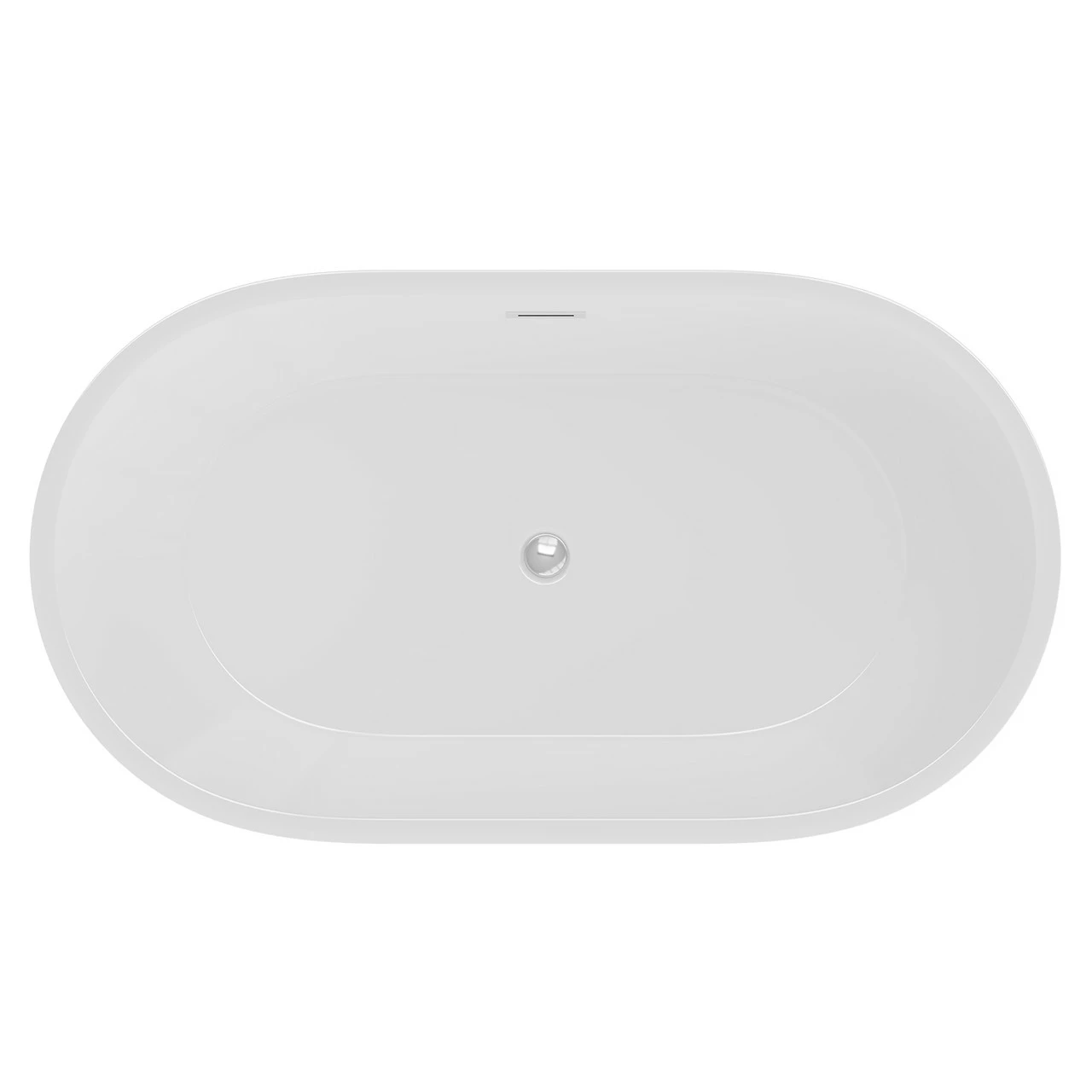 Genoa Gloss White 1690mm X 800mm Double Ended Freestanding Bath With Waste - Image 5