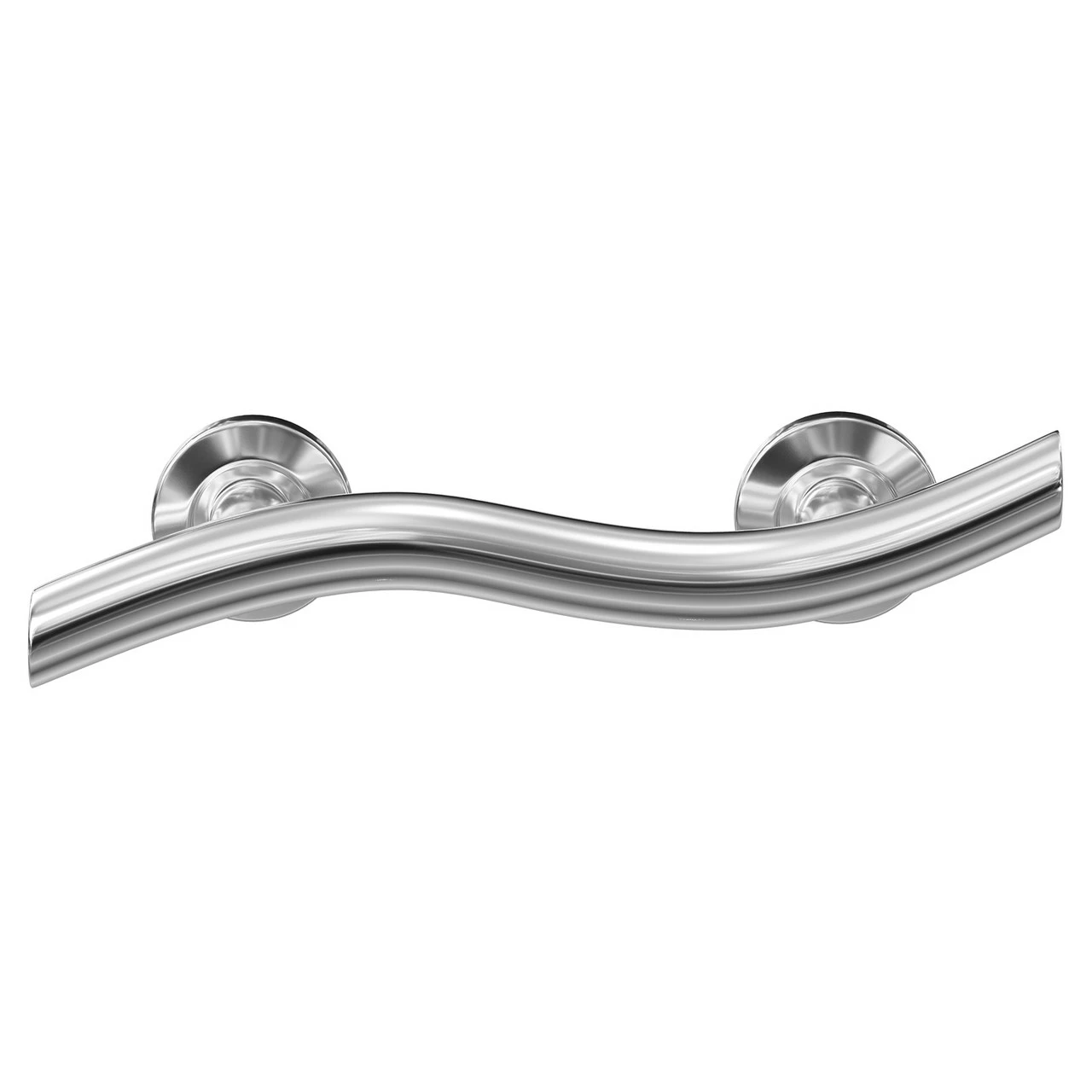 Grabex Polished Stainless Steel 12" Contemporary Curved Grab Rail - Image 2