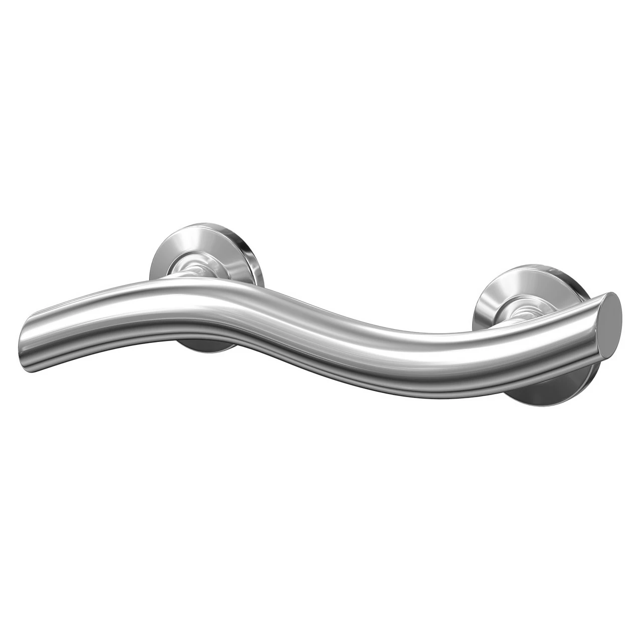 Grabex Polished Stainless Steel 12" Contemporary Curved Grab Rail