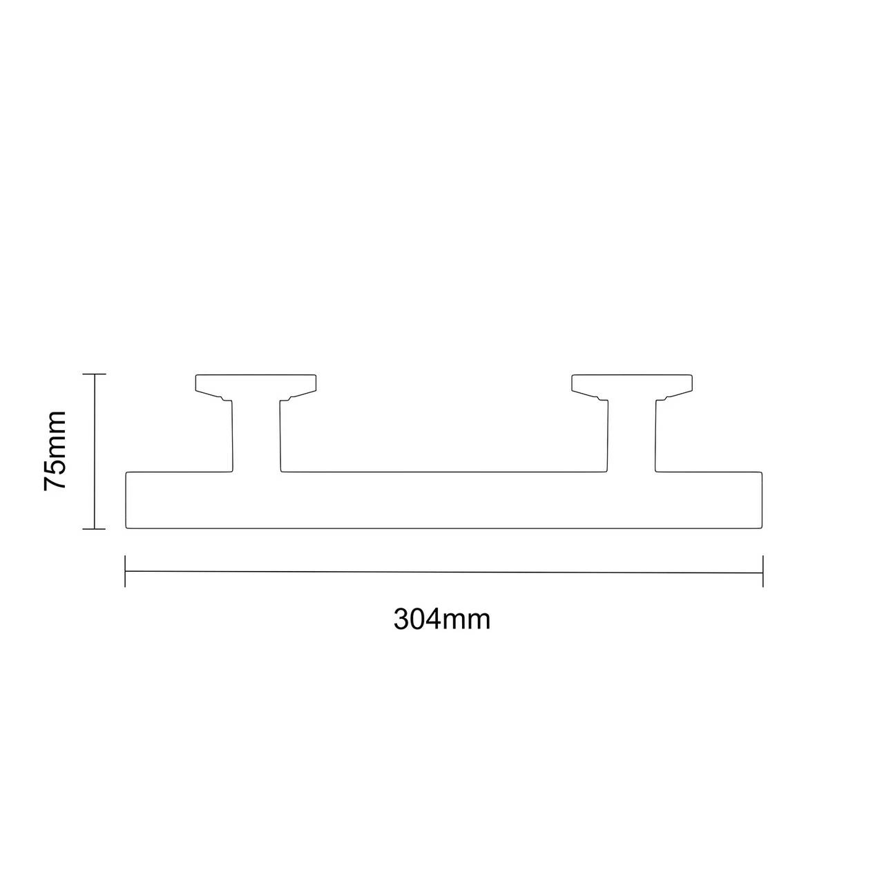 Grabex Polished Stainless Steel 12" Contemporary Straight Grab Rail - Image 6