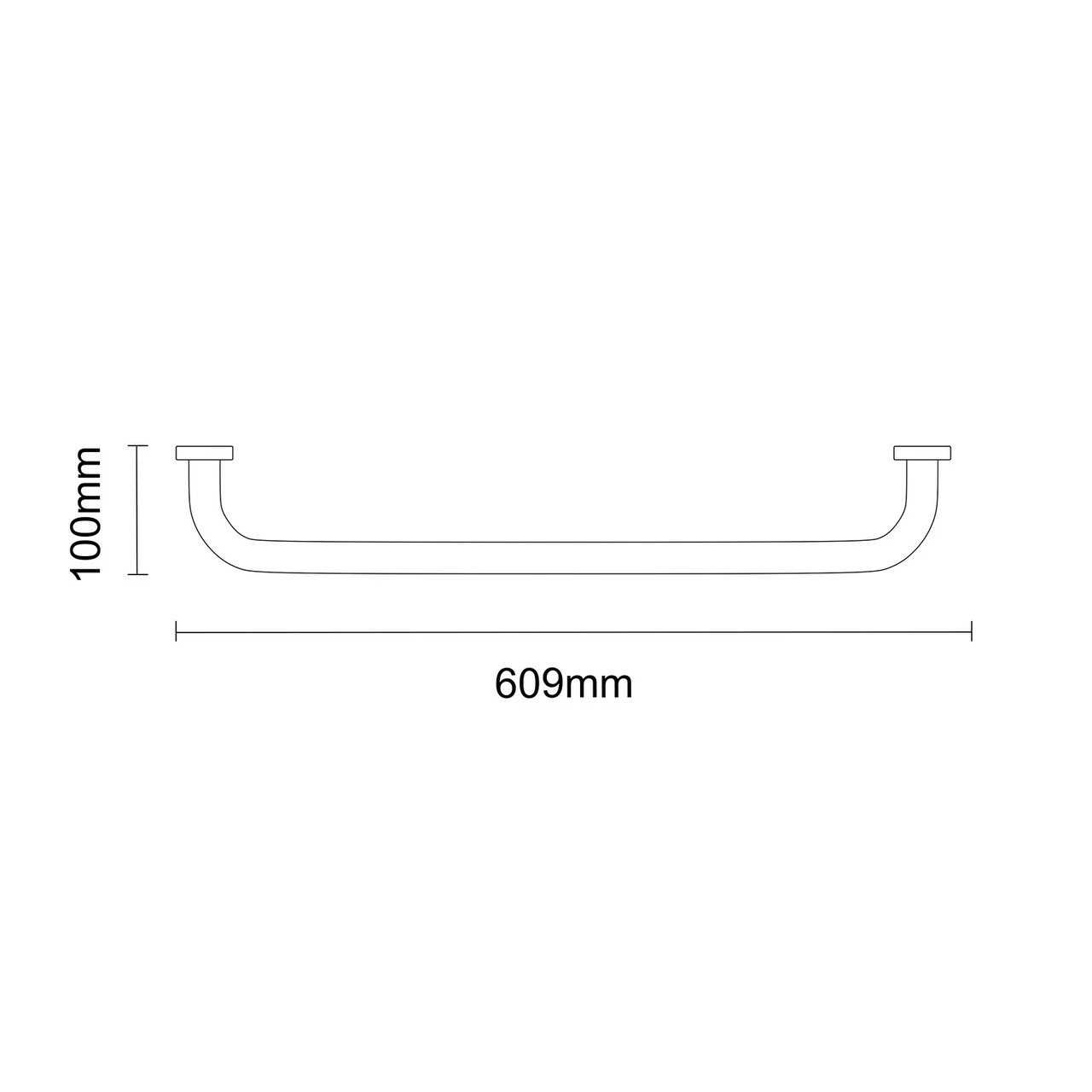 Grabex Polished Stainless Steel 24" Grab Rail - Image 6