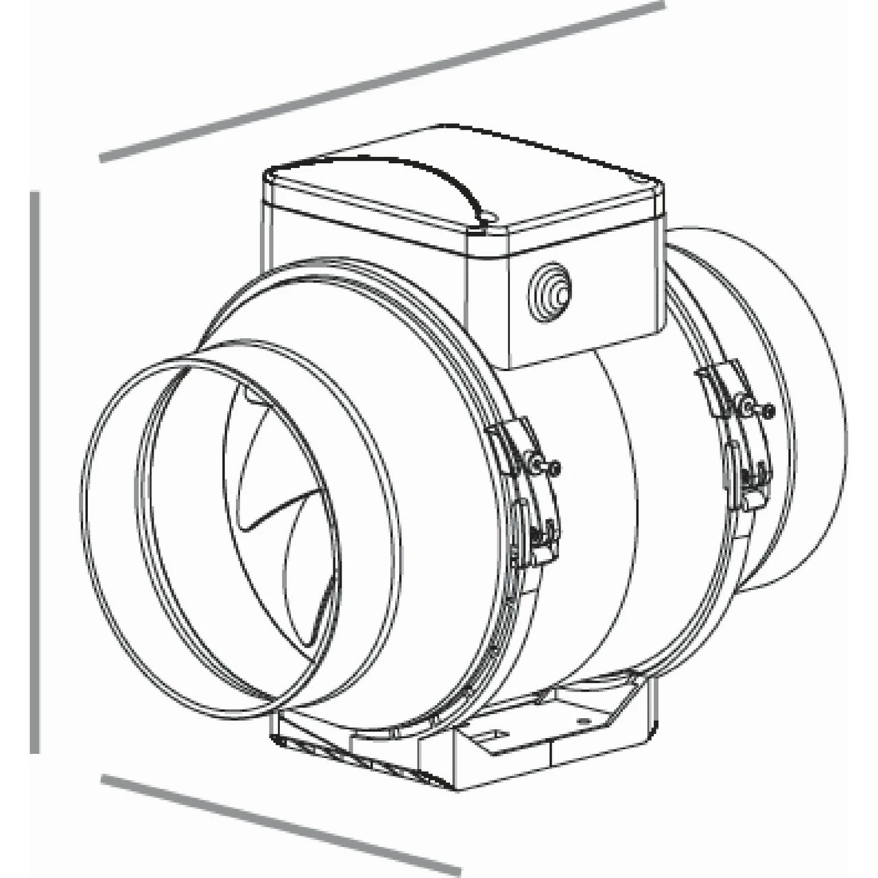 HiB Cyclone White Wet Room Inline Extractor Fan - 33300 - Image 4
