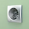 HiB Hush Matt Silver Wall Mounted Extractor Fan With Timer - 31700