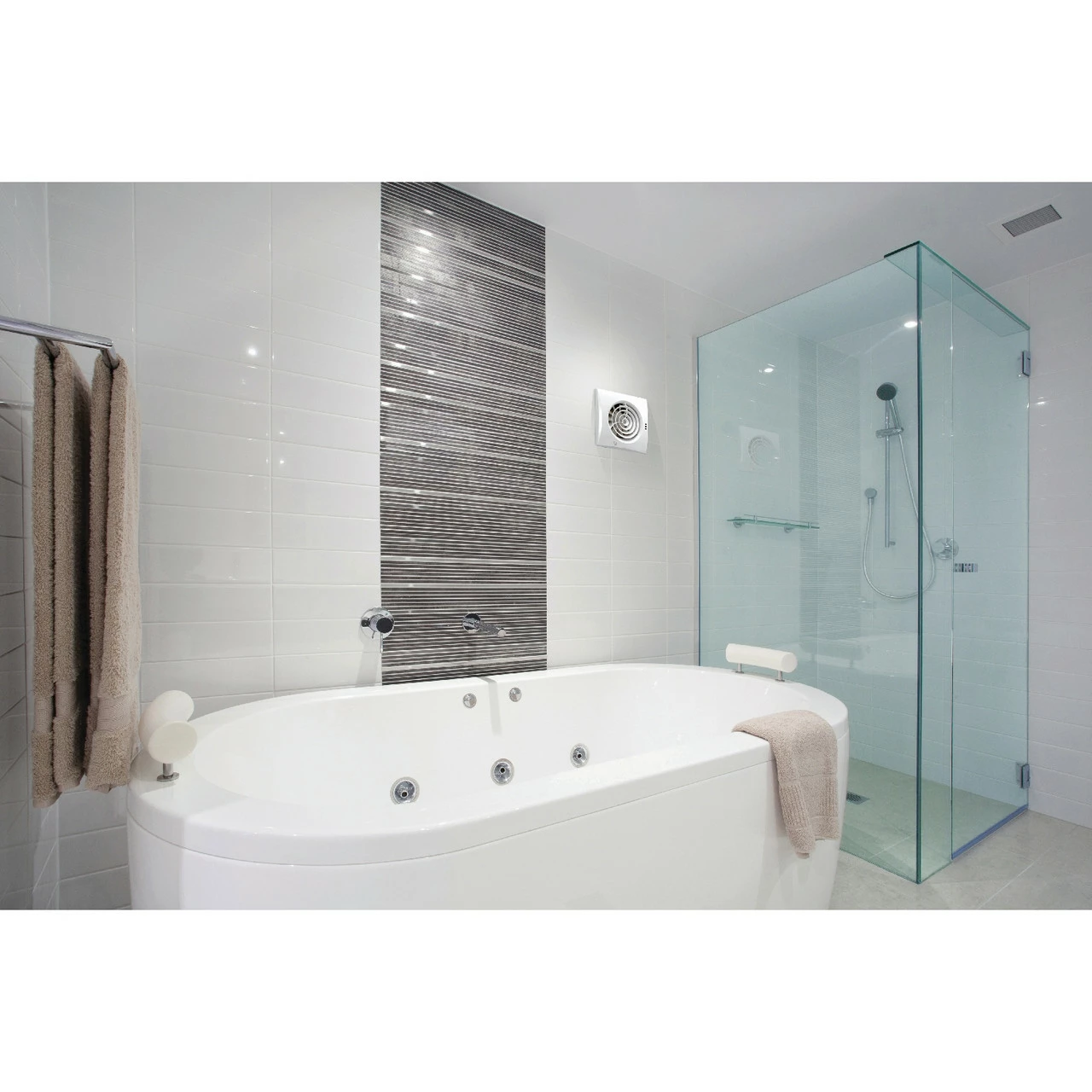 HiB Hush White Wall Mounted Extractor Fan With Timer And Humidity Sensor - 31600 - Image 4