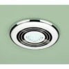 HiB Turbo Chrome Bathroom Inline Extractor Fan With Cool White LED Light - 32300