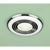 HiB Turbo Chrome Bathroom Inline Extractor Fan With Warm White LED Light - 33900