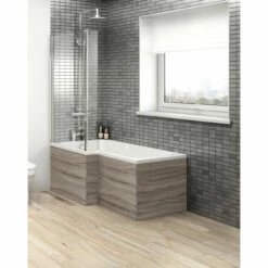 Hudson Reed Driftwood Square Shower Bath Side Panel 1700mm - OFF273