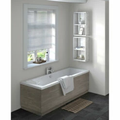Hudson Reed Brown Grey Avola 700mm End Bath Panel With Plinth - OFF570
