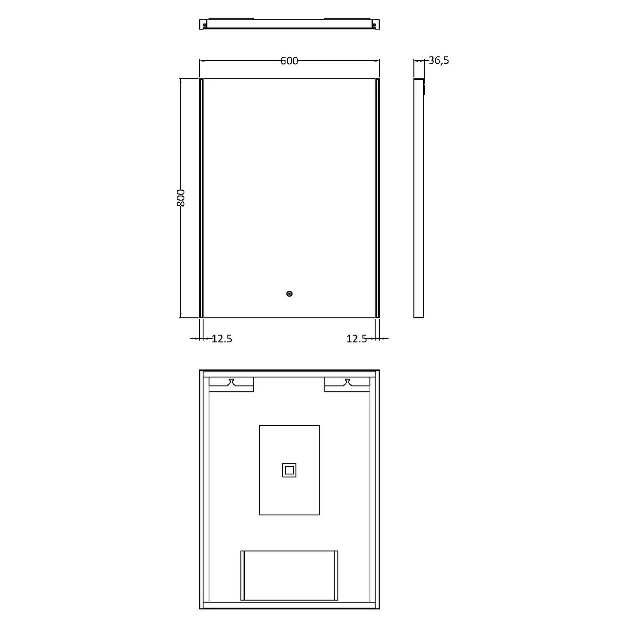 Hudson Reed Silver 800mm X 600mm Ambient Touch Sensor Mirror - LQ604 - Image 2