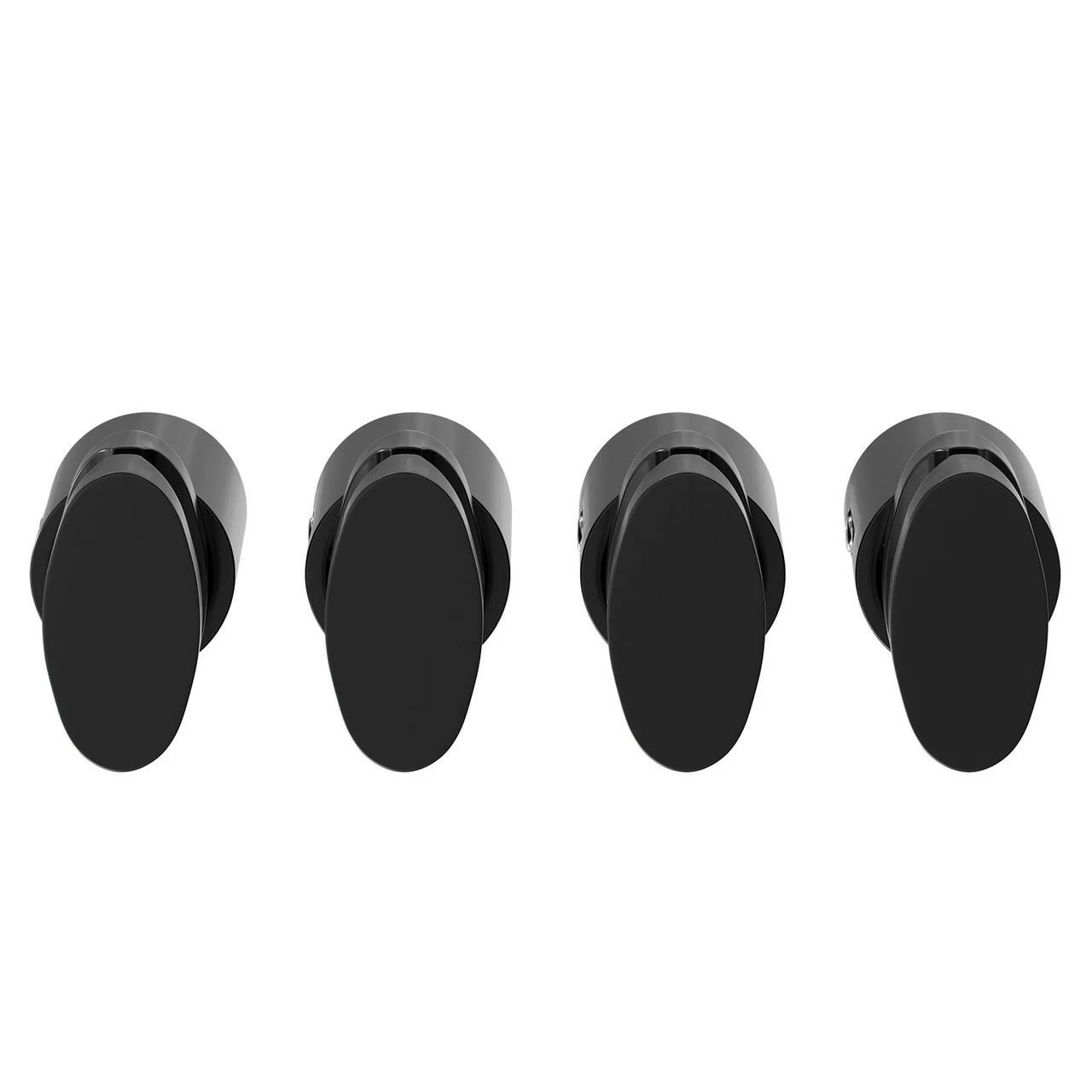 Hudson Set Of 4 Black Horizontal Radiator Brackets