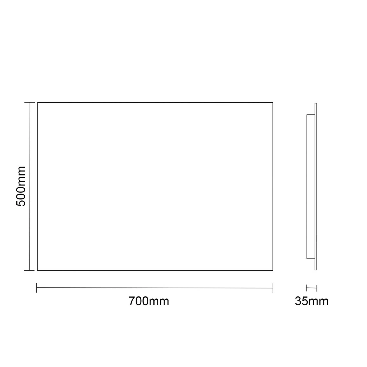 Hypnos 500mm X 700mm Illuminated LED Mirror With Demister - Image 4