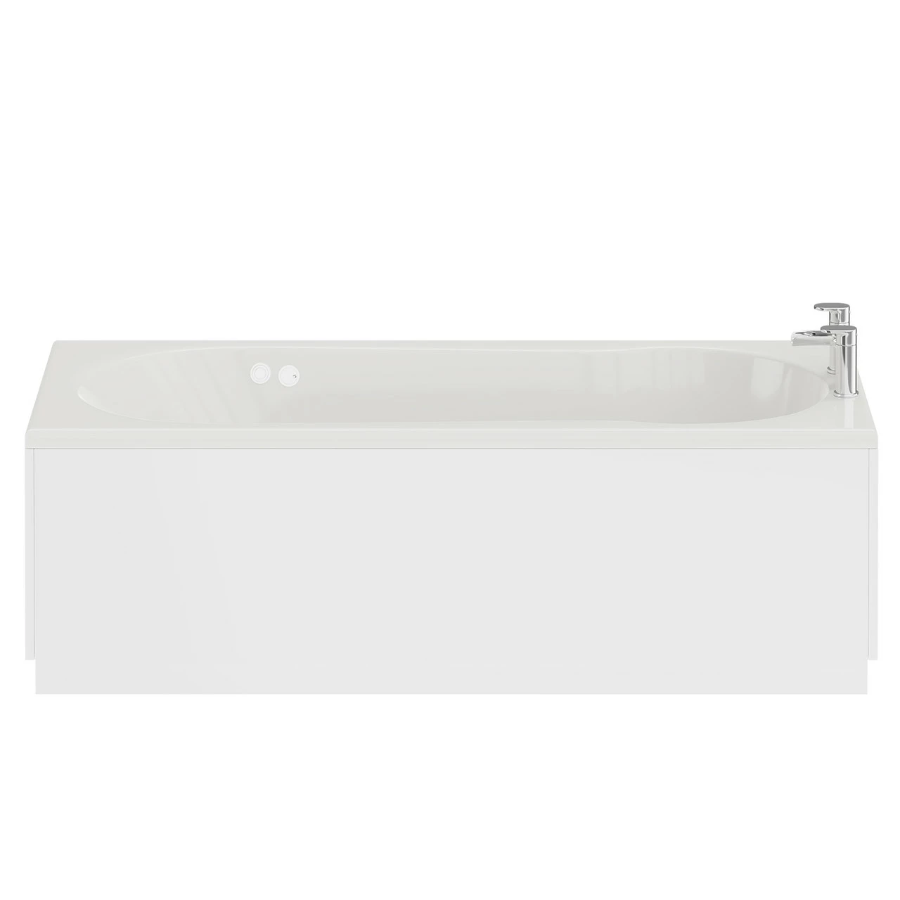 Keyhole 1700mm X 700mm 6 Jet Chrome Flat Jet Single Ended Whirlpool Shower Bath - Image 4