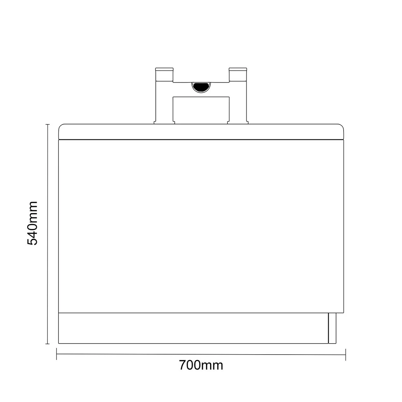 Keyhole 1700mm X 700mm 6 Jet Chrome Flat Jet Single Ended Whirlpool Shower Bath - Image 6