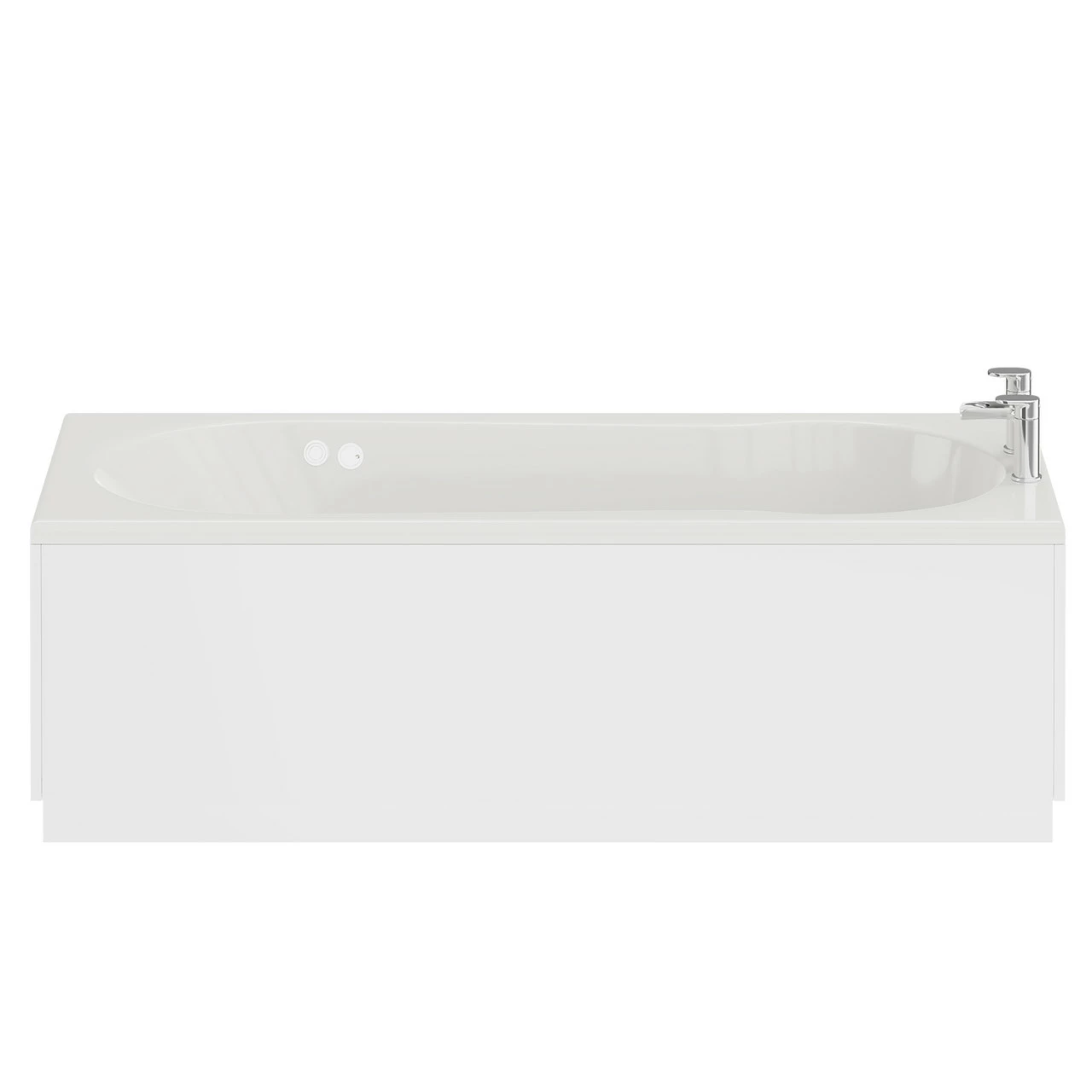 Keyhole 1700mm X 800mm 12 Jet Chrome Flat Jet Single Ended Whirlpool Shower Bath - Image 4