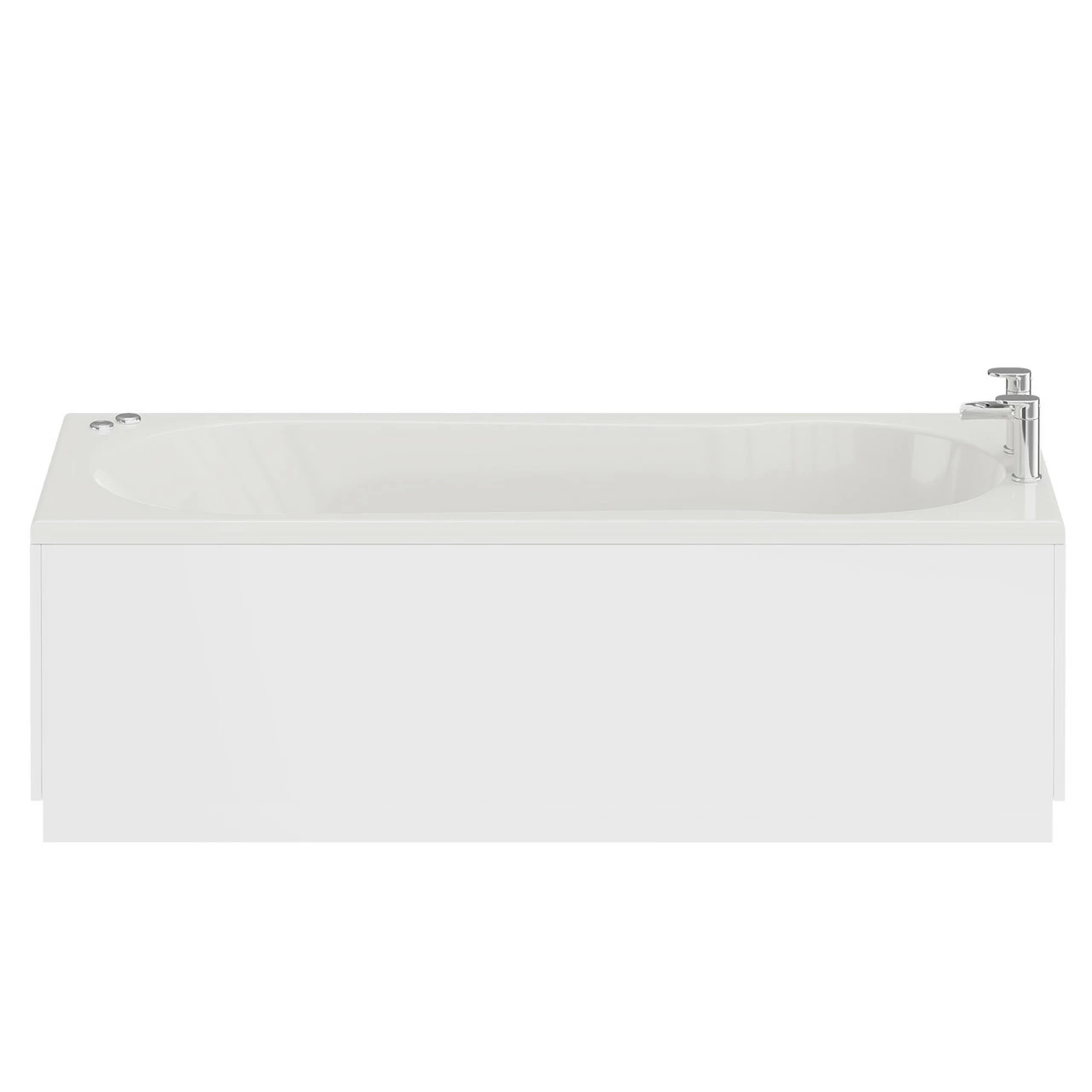 Keyhole 1700mm X 800mm 6 Jet Chrome V-Tec Single Ended Whirlpool Shower Bath - Image 4