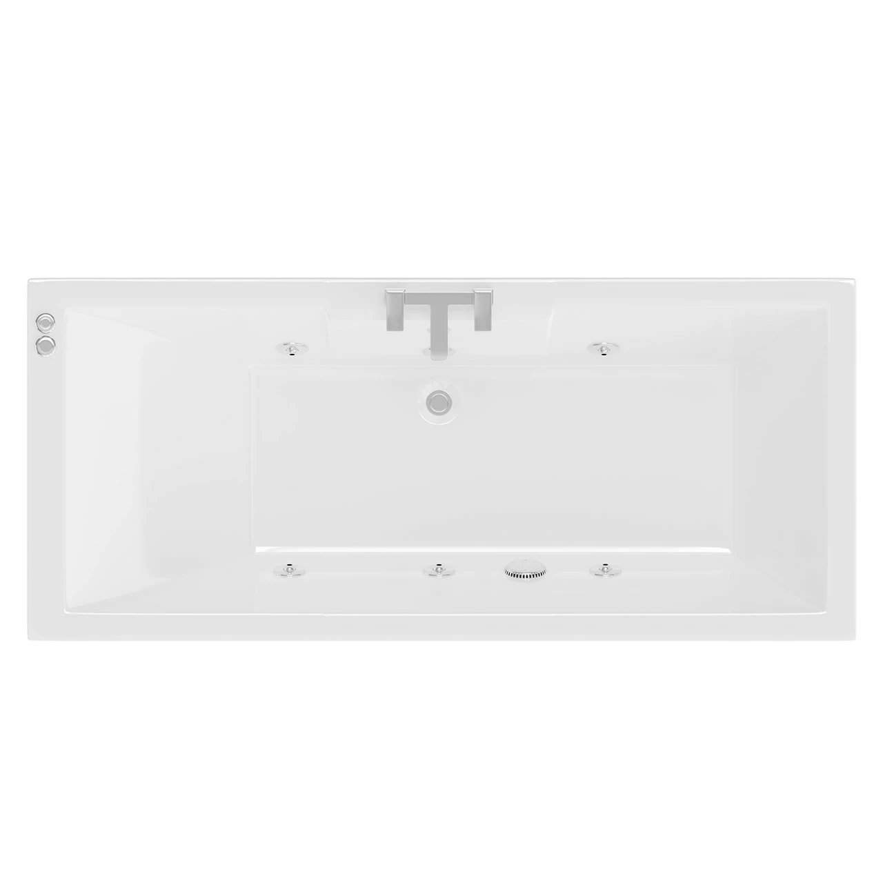 Legend 1600mm X 700mm Right Hand 6 Jet Chrome V-Tec Single Ended Whirlpool Bath