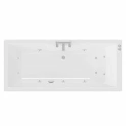 Legend 1700mm X 750mm Left Hand 12 Jet Chrome V-Tec Single Ended Whirlpool Bath