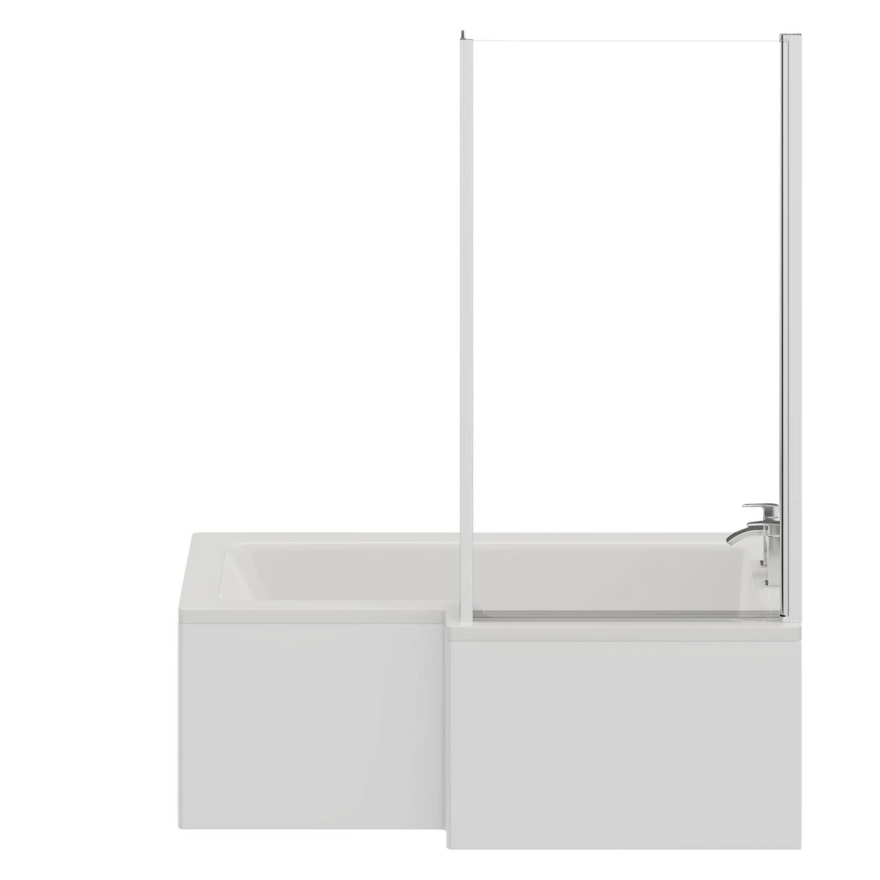 Loire 1500mm Right Hand L Shaped Shower Bath With Bath Screen And Front Bath Panel - Image 4