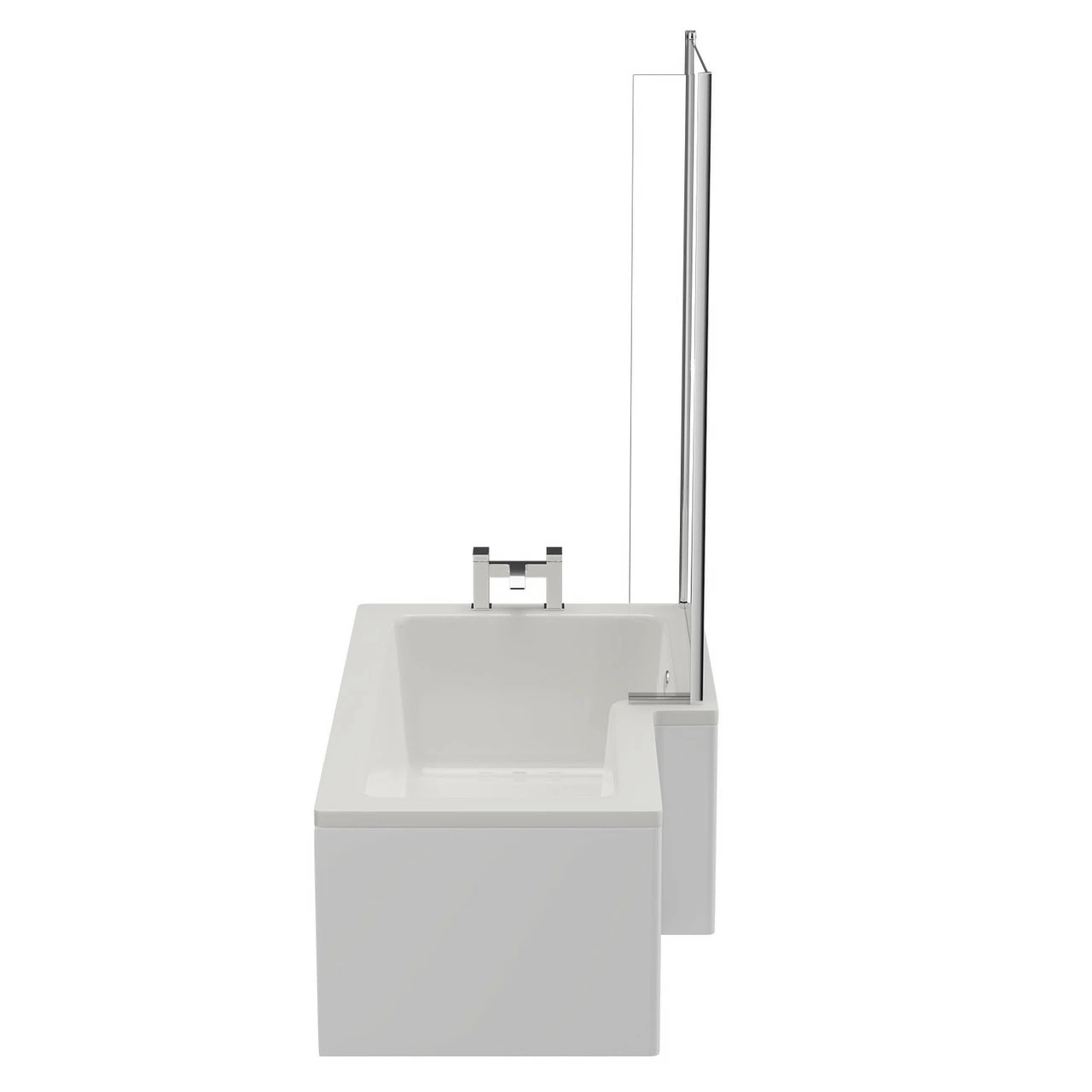 Loire 1500mm Right Hand L Shaped Shower Bath With Bath Screen And Front Bath Panel - Image 5