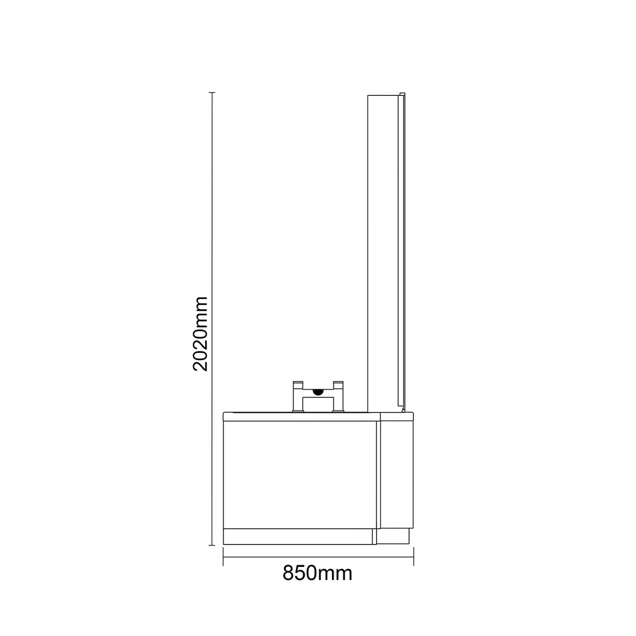 Loire 1700mm Right Hand L Shaped Shower Bath With Bath Screen And Bordalino Oak Front And End Bath Panel - Image 6