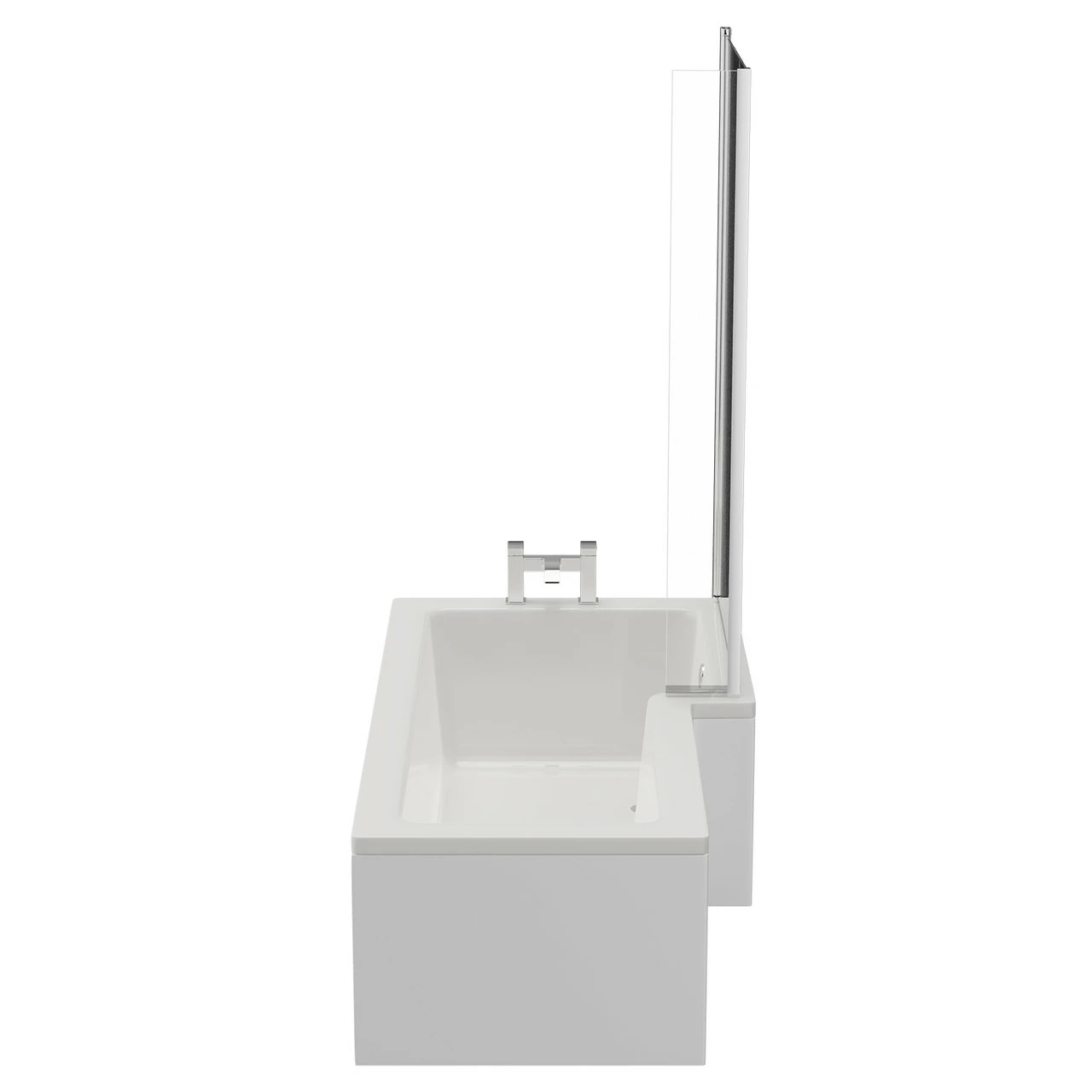 Loire 1700mm Right Hand L Shaped Shower Bath With Bath Screen And Front Bath Panel - Image 5