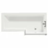Loire 1700mm Right Hand L Shaped Shower Bath With Bath Screen And Gloss White Front And End Bath Panel