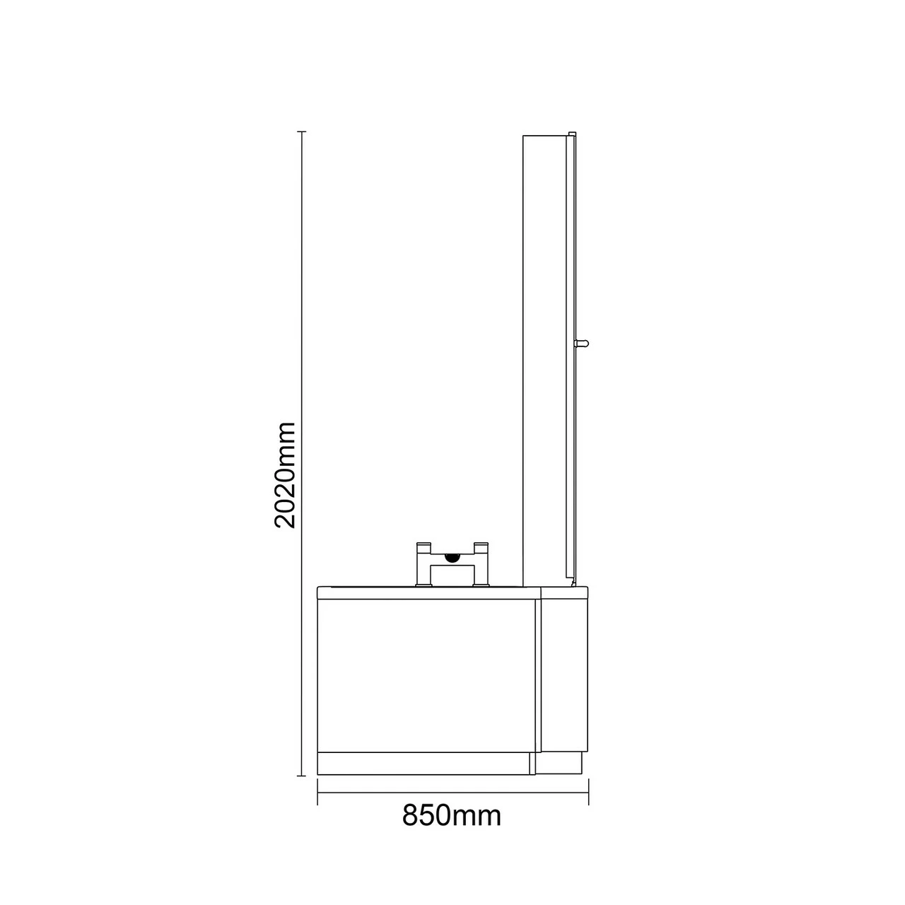 Loire 1700mm Right Hand L Shaped Shower Bath With Towel Rail Bath Screen And Bordalino Oak Front And End Bath Panel - Image 6