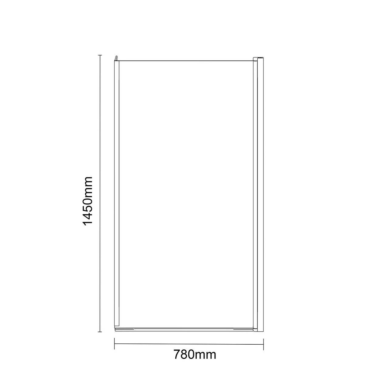 Loire Polished Chrome 805mm Hinged L Shaped Bath Shower Screen - Image 4