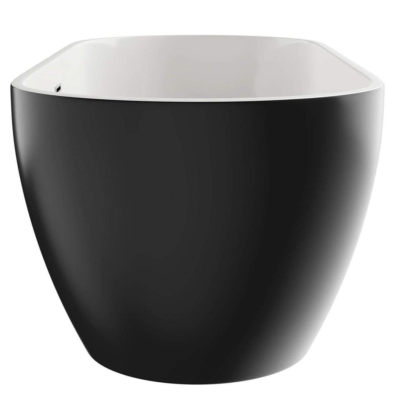 Luxor Black 1650mm X 700mm Double Ended Freestanding Bath - Image 4